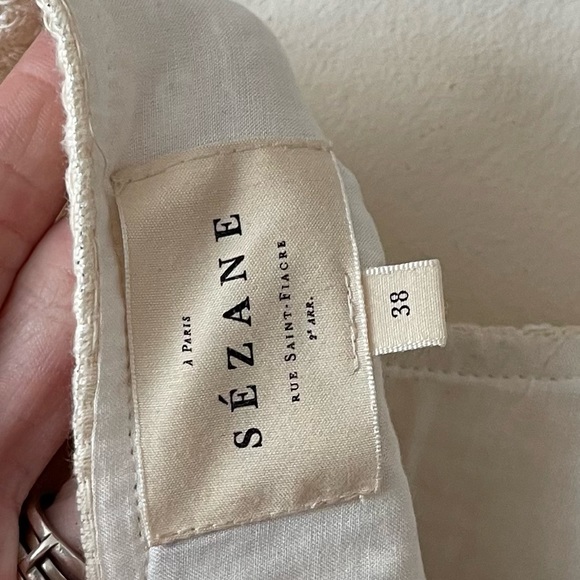 •SOLD• Sezane Lizzie Tweed Cream Dress - Picture 9 of 10